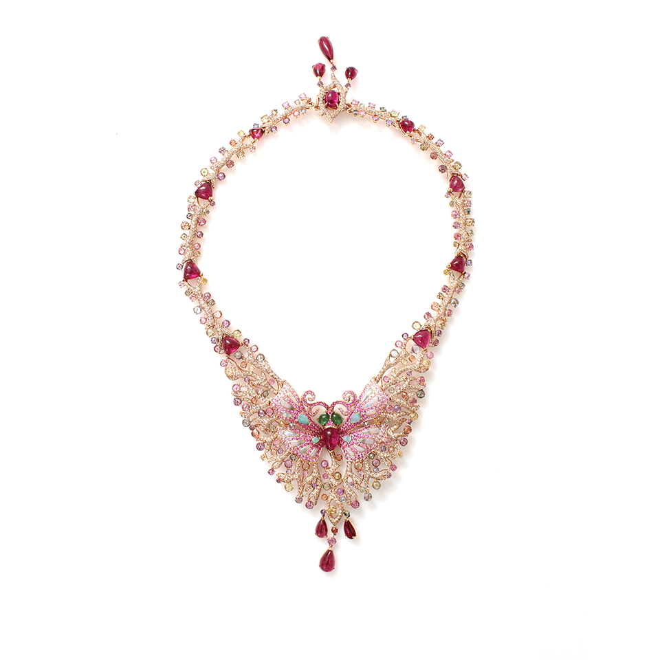 WENDY YUE-Butterfly Necklace-YELLOW GOLD