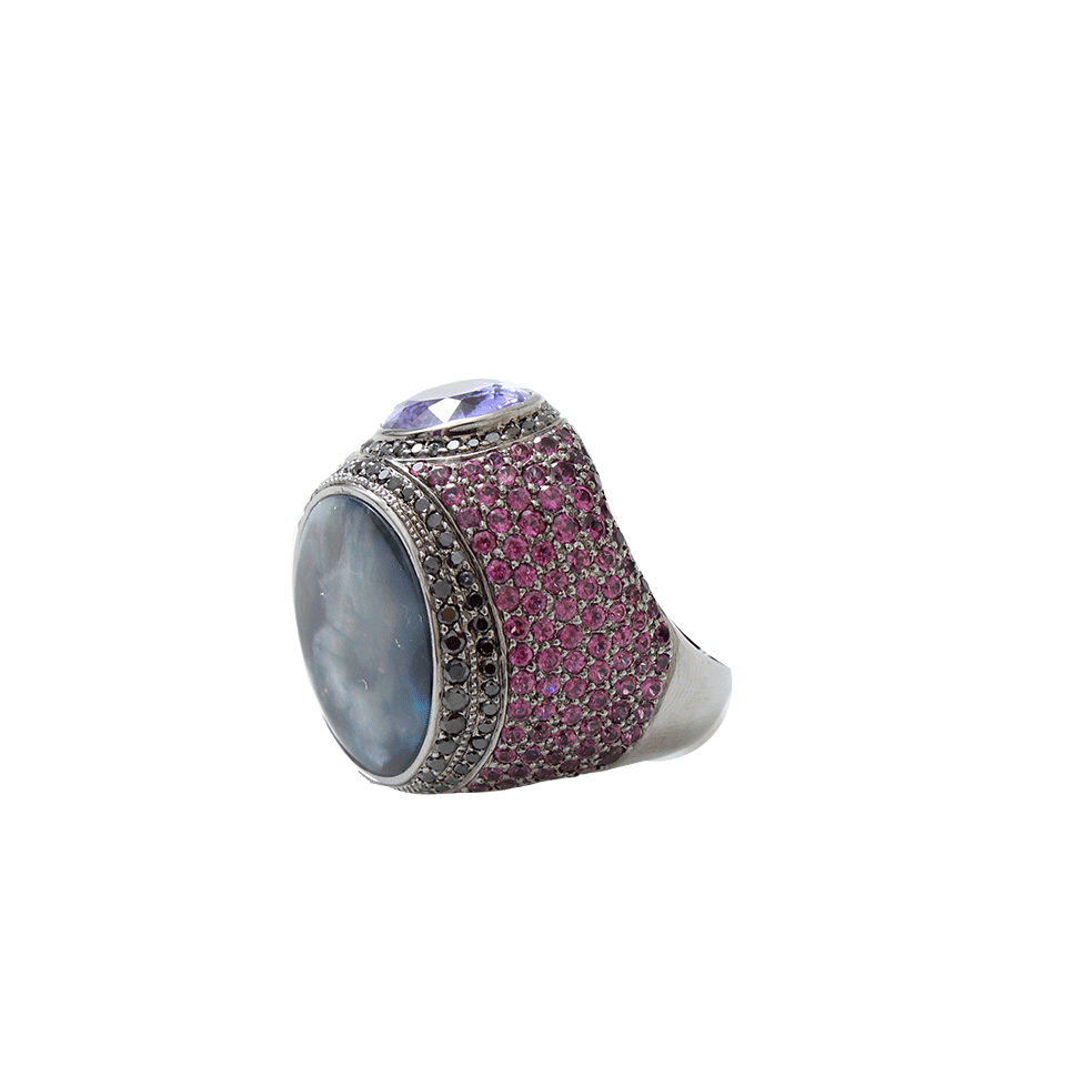 WENDY YUE-Opal Ring-BLACK GOLD