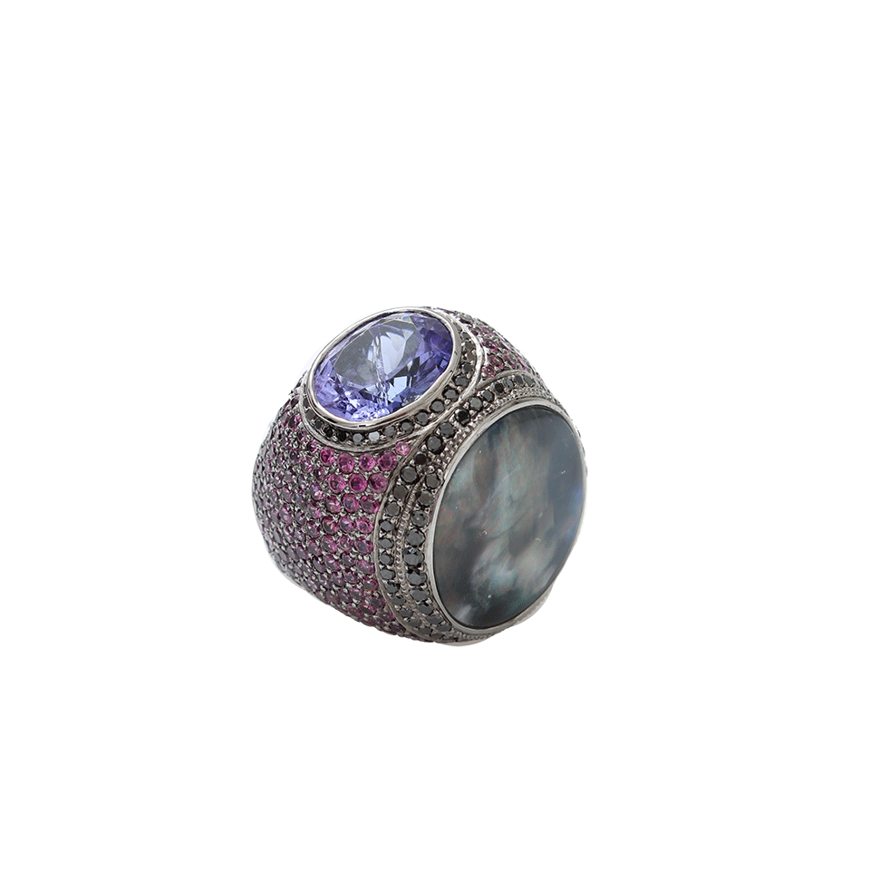 WENDY YUE-Opal Ring-BLACK GOLD