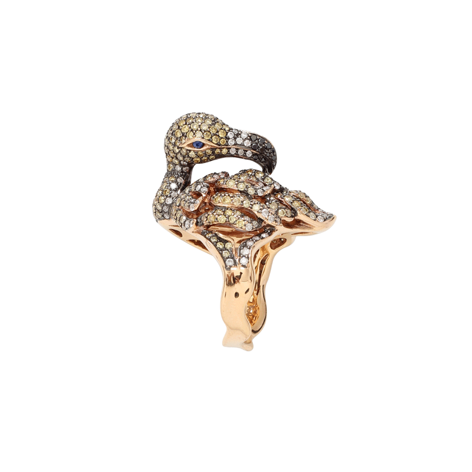 WENDY YUE-Golden Diamond Bird Ring-ROSE GOLD