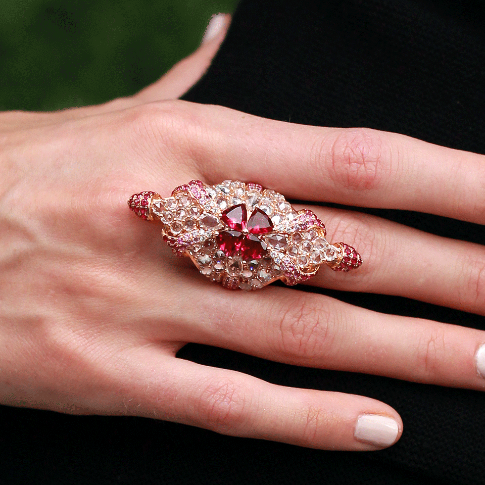 WENDY YUE-White Sapphire Ring-ROSE GOLD