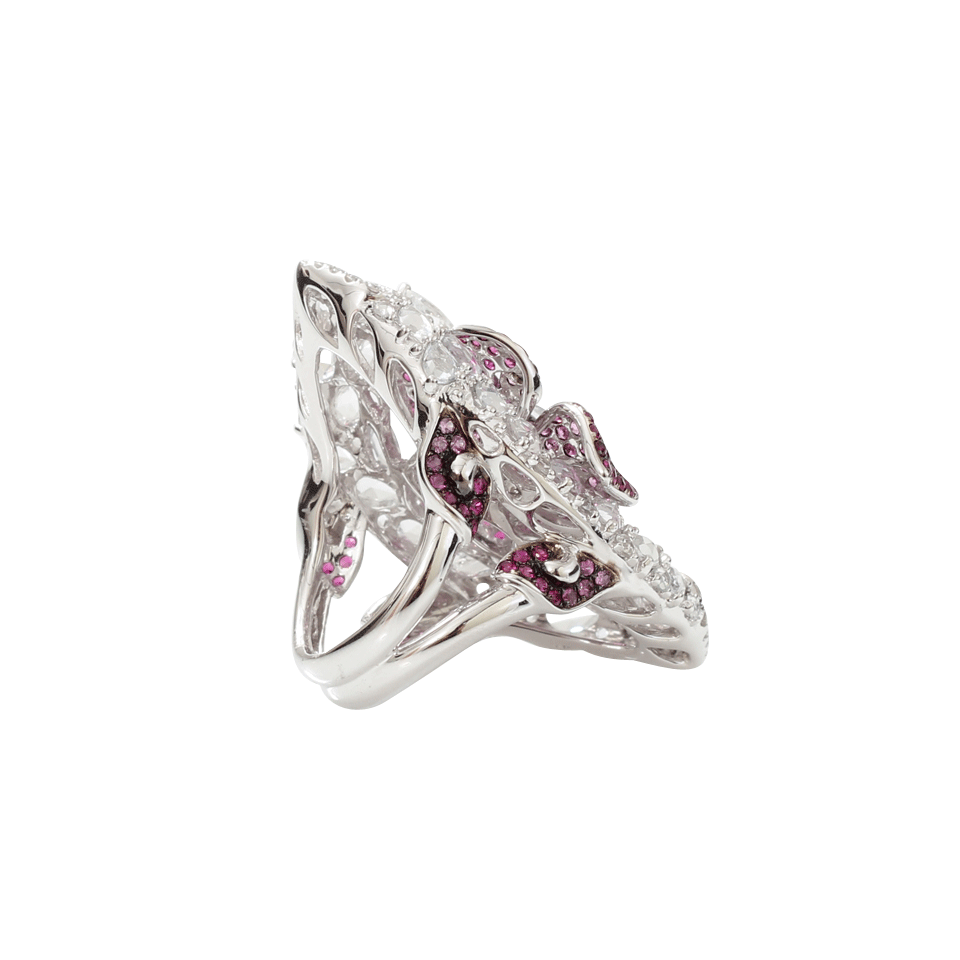 WENDY YUE-Pink And White Sapphire Ring-WHITE GOLD