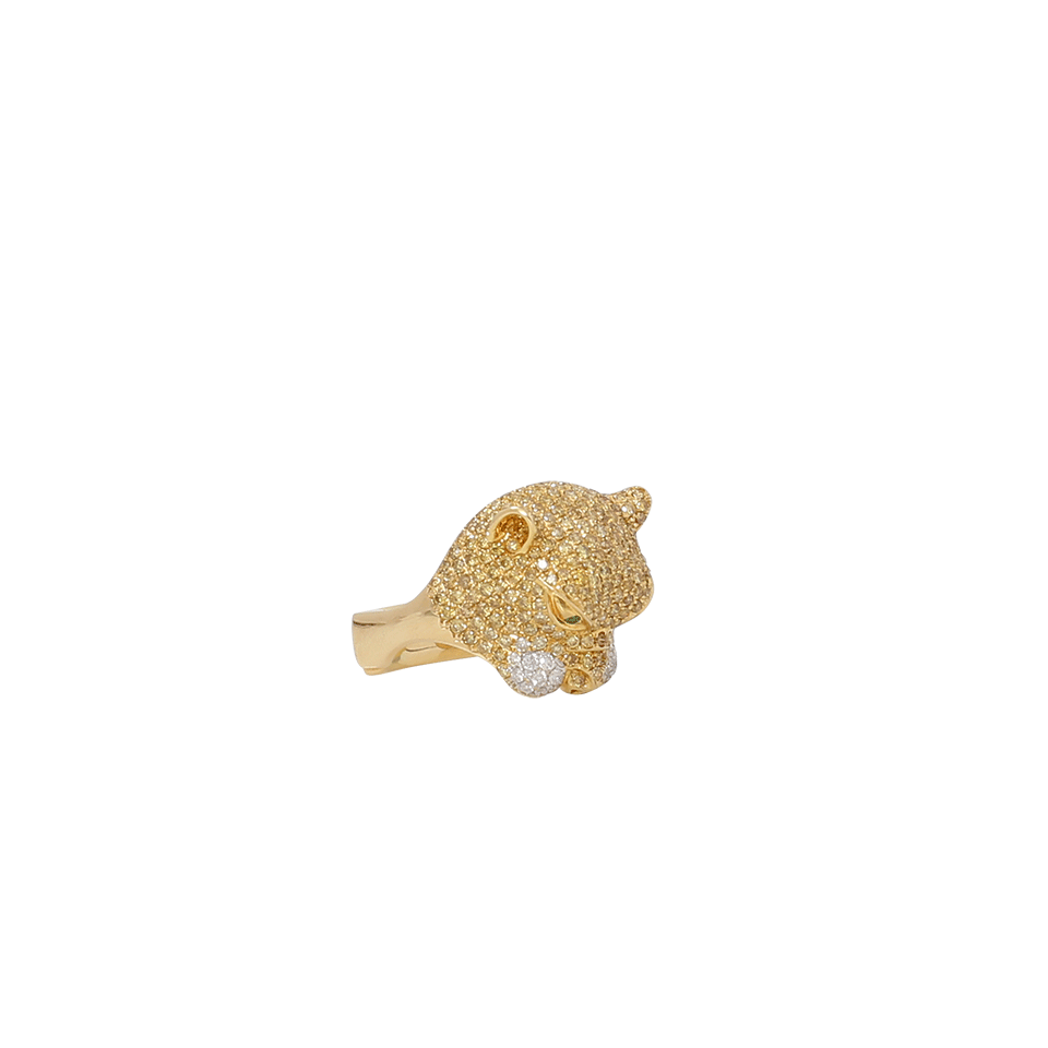 WENDY YUE-Diamond Panther Ring-YELLOW GOLD