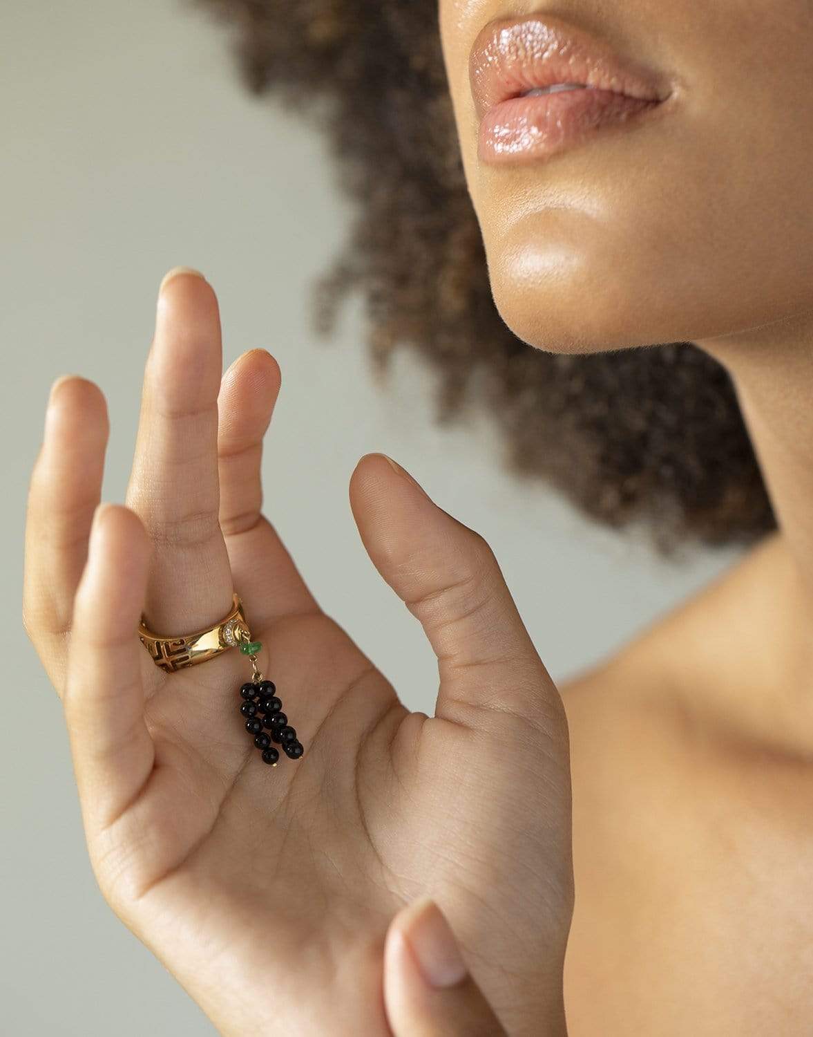 WENDY YUE-Lantern Tassel Ring-YELLOW GOLD