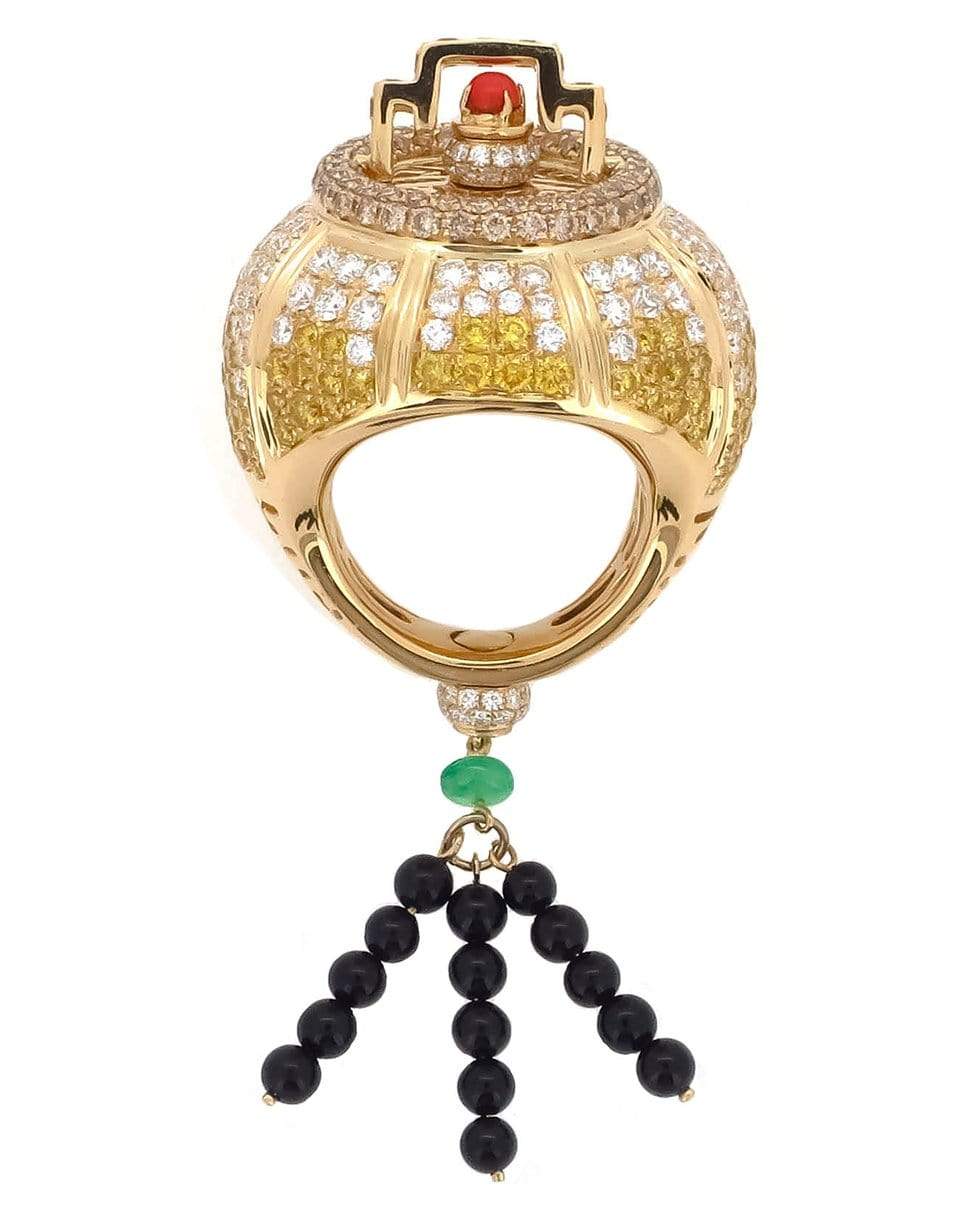 WENDY YUE-Lantern Tassel Ring-YELLOW GOLD