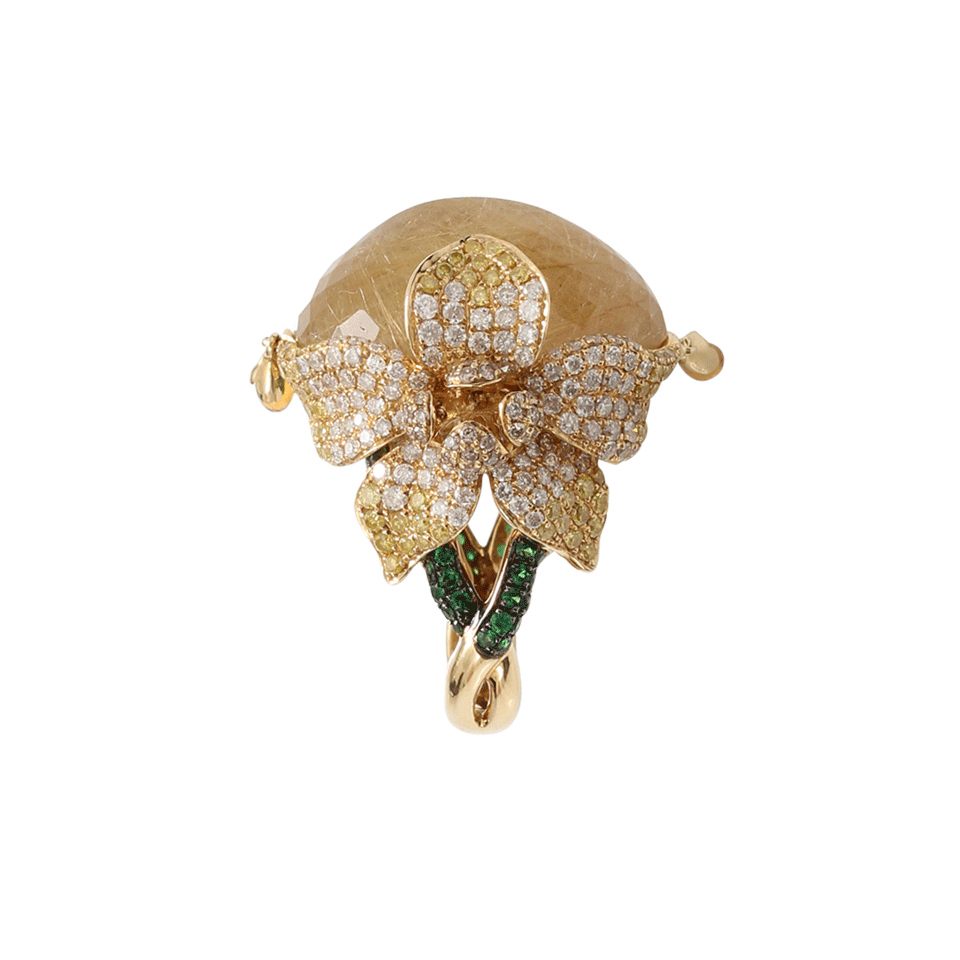 WENDY YUE-Rutilated Quartz Ring-YELLOW GOLD