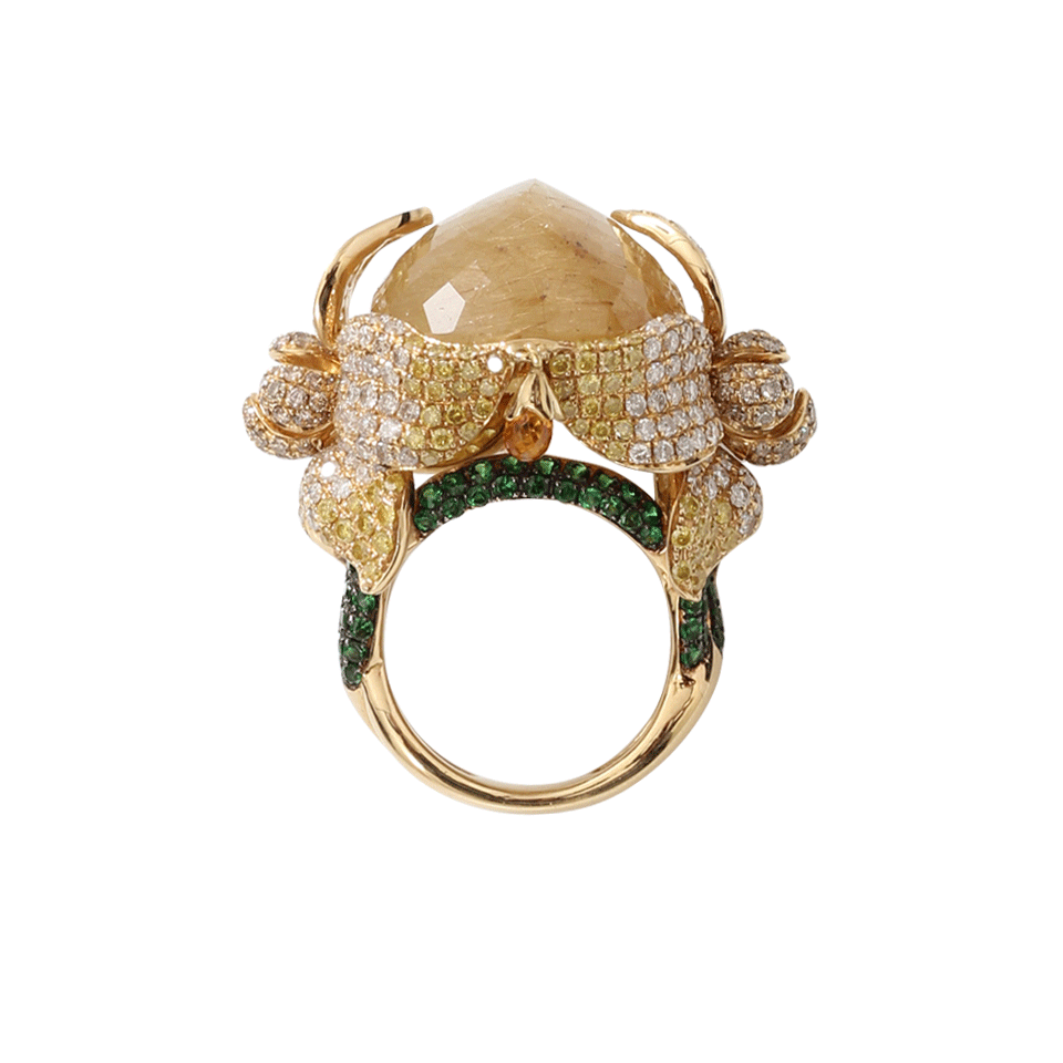 WENDY YUE-Rutilated Quartz Ring-YELLOW GOLD