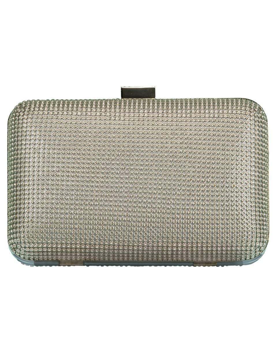 WHITING & DAVIS-Crystal Yves Minaudiere Box Clutch-SILVER