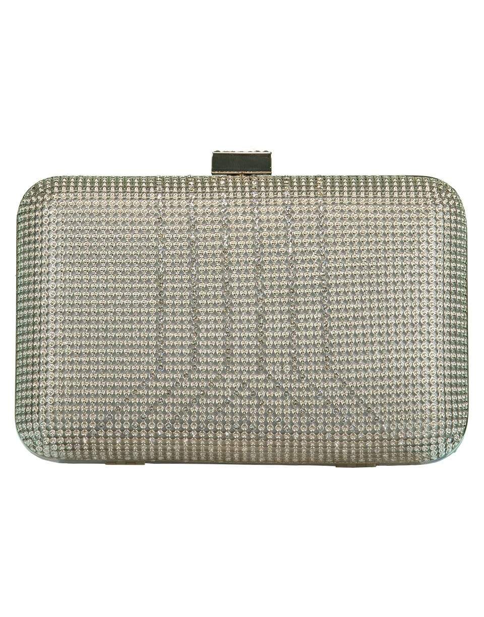WHITING & DAVIS-Crystal Yves Minaudiere Box Clutch-SILVER