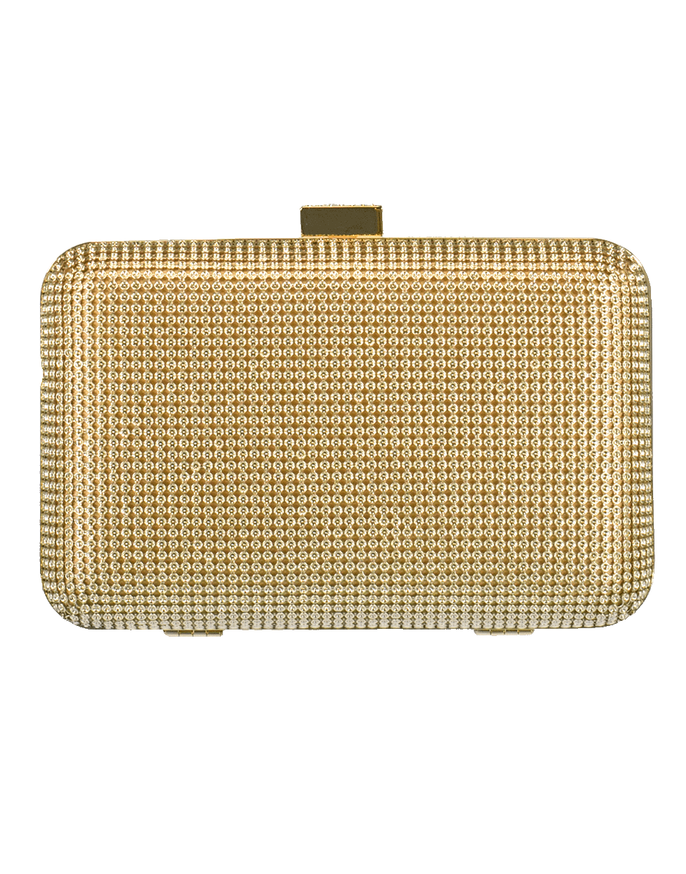 WHITING & DAVIS-Dimple Crystal Minaudeiere-GOLD