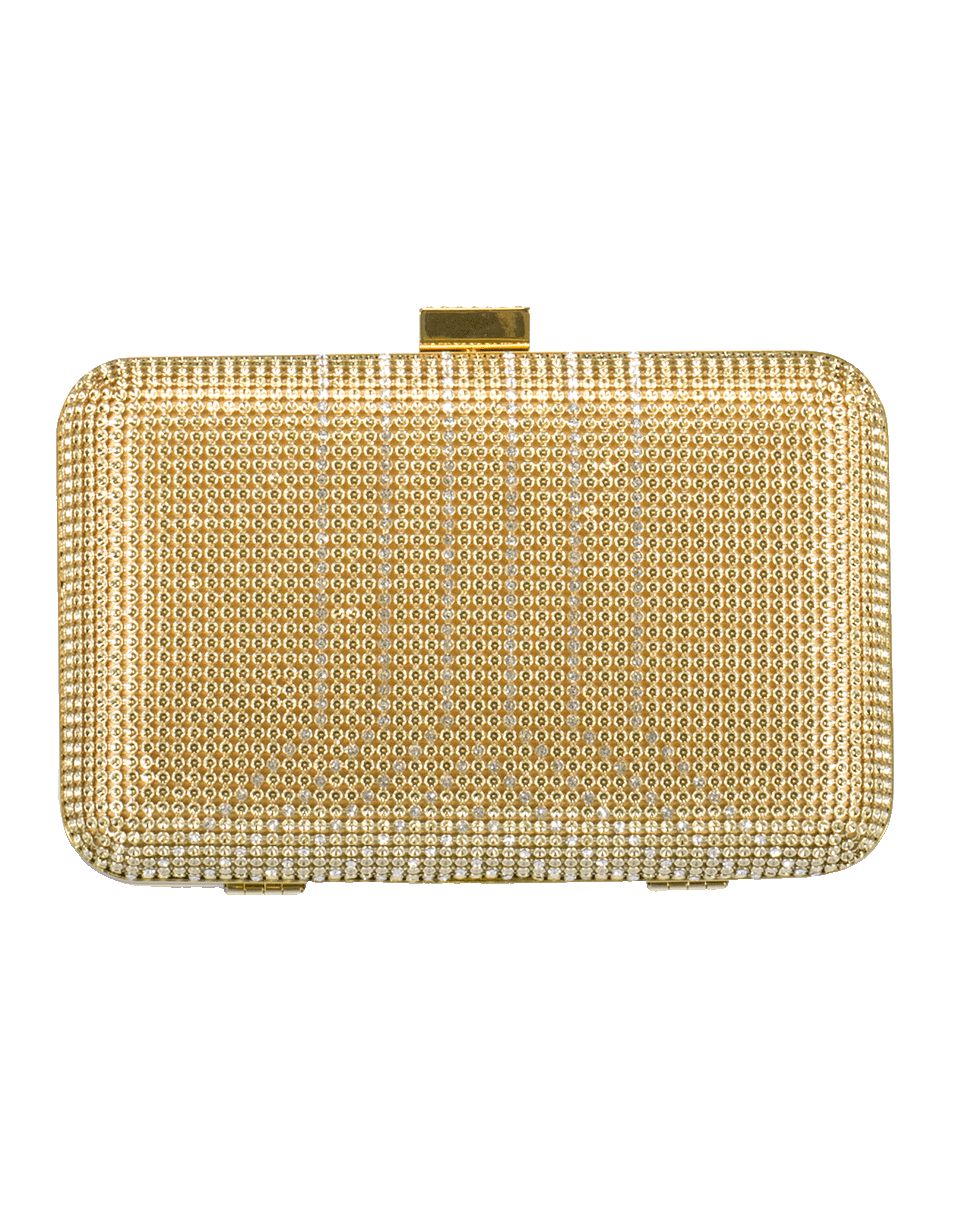 WHITING & DAVIS-Dimple Crystal Minaudeiere-GOLD