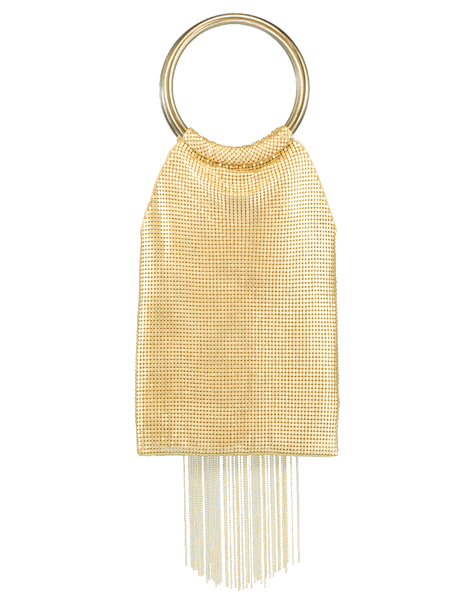 WHITING & DAVIS-Fringe Chain Bracelet Bag-GOLD