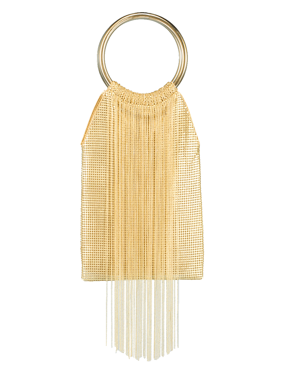 WHITING & DAVIS-Fringe Chain Bracelet Bag-GOLD