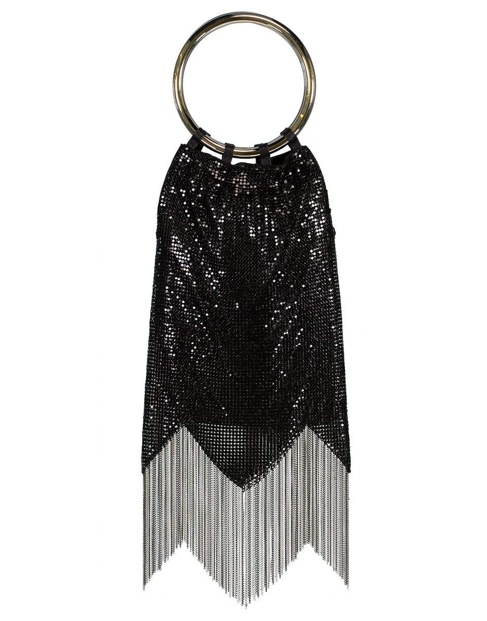WHITING & DAVIS-Black Sequin Rio Bracelet Bag-BLACK