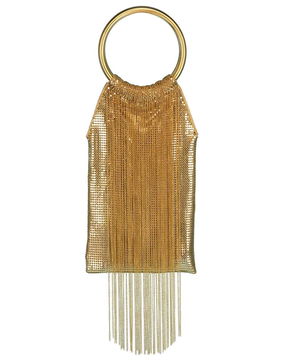 WHITING & DAVIS-Gold Rush Fringe Bag-GOLD