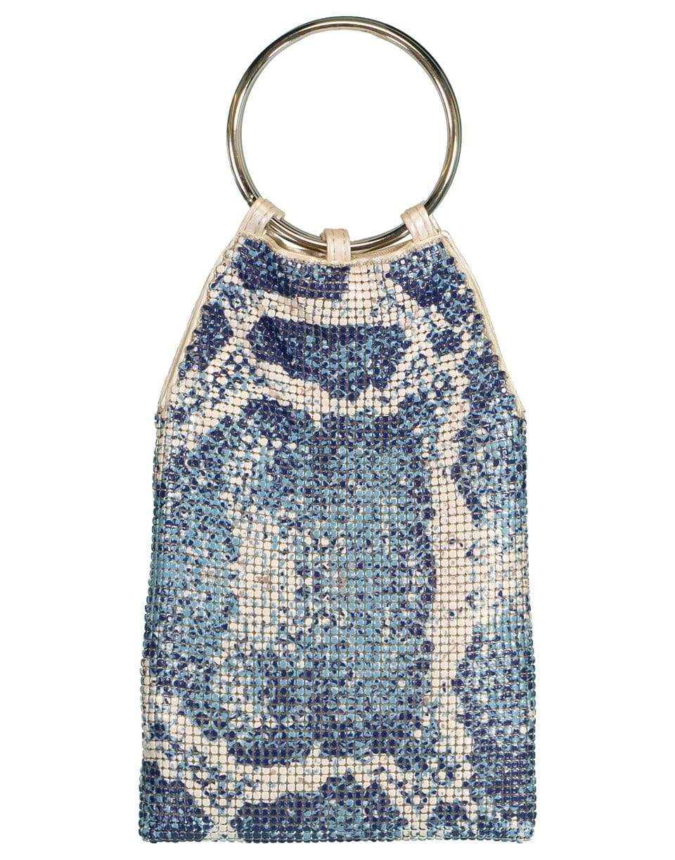 WHITING & DAVIS-Python Bracelet Pouch-PEARLBLU