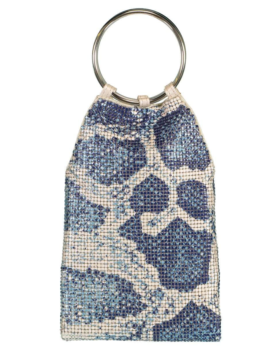 WHITING & DAVIS-Python Bracelet Pouch-PEARLBLU