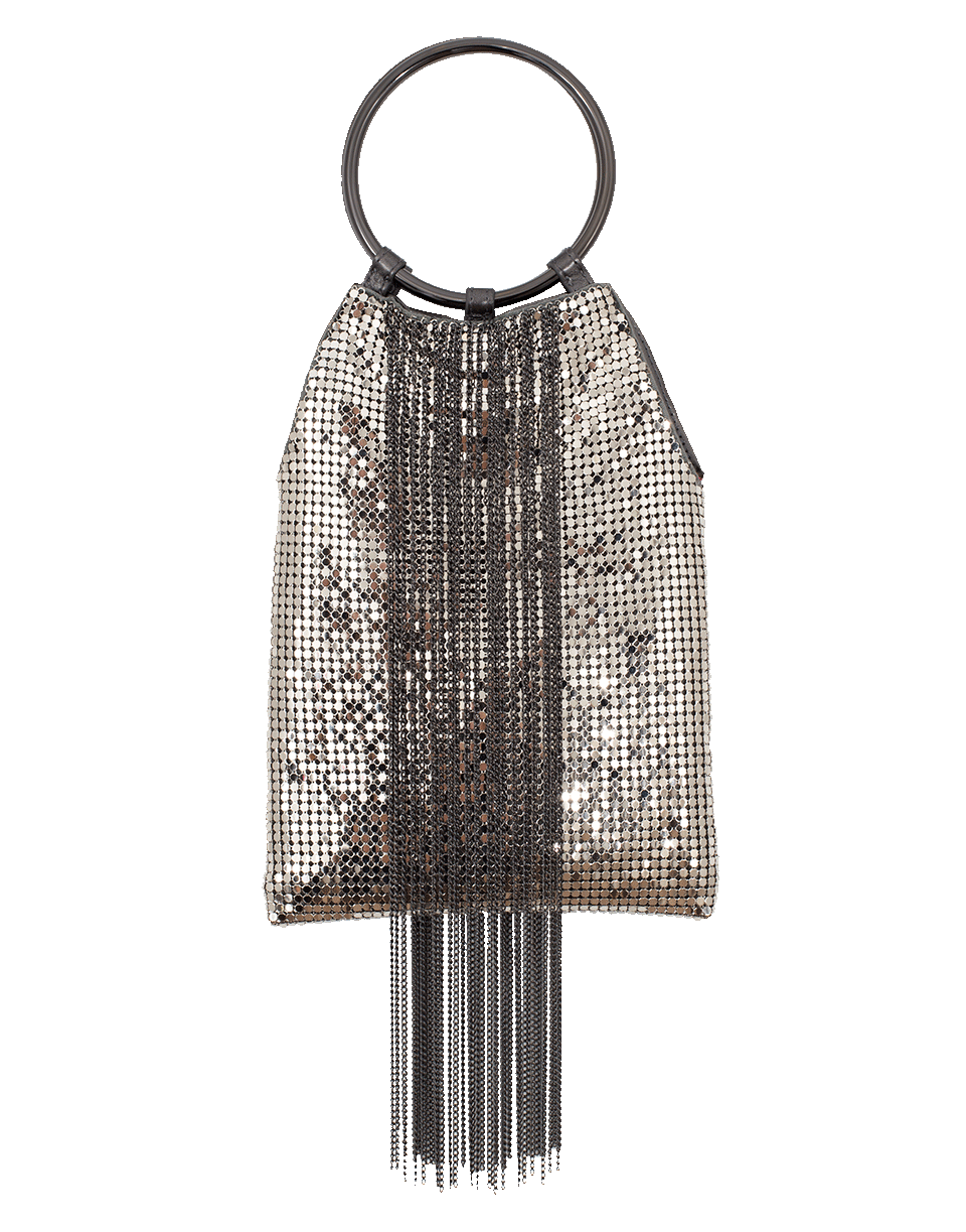 WHITING & DAVIS-Cascade Fringe Handbag-PEWTER