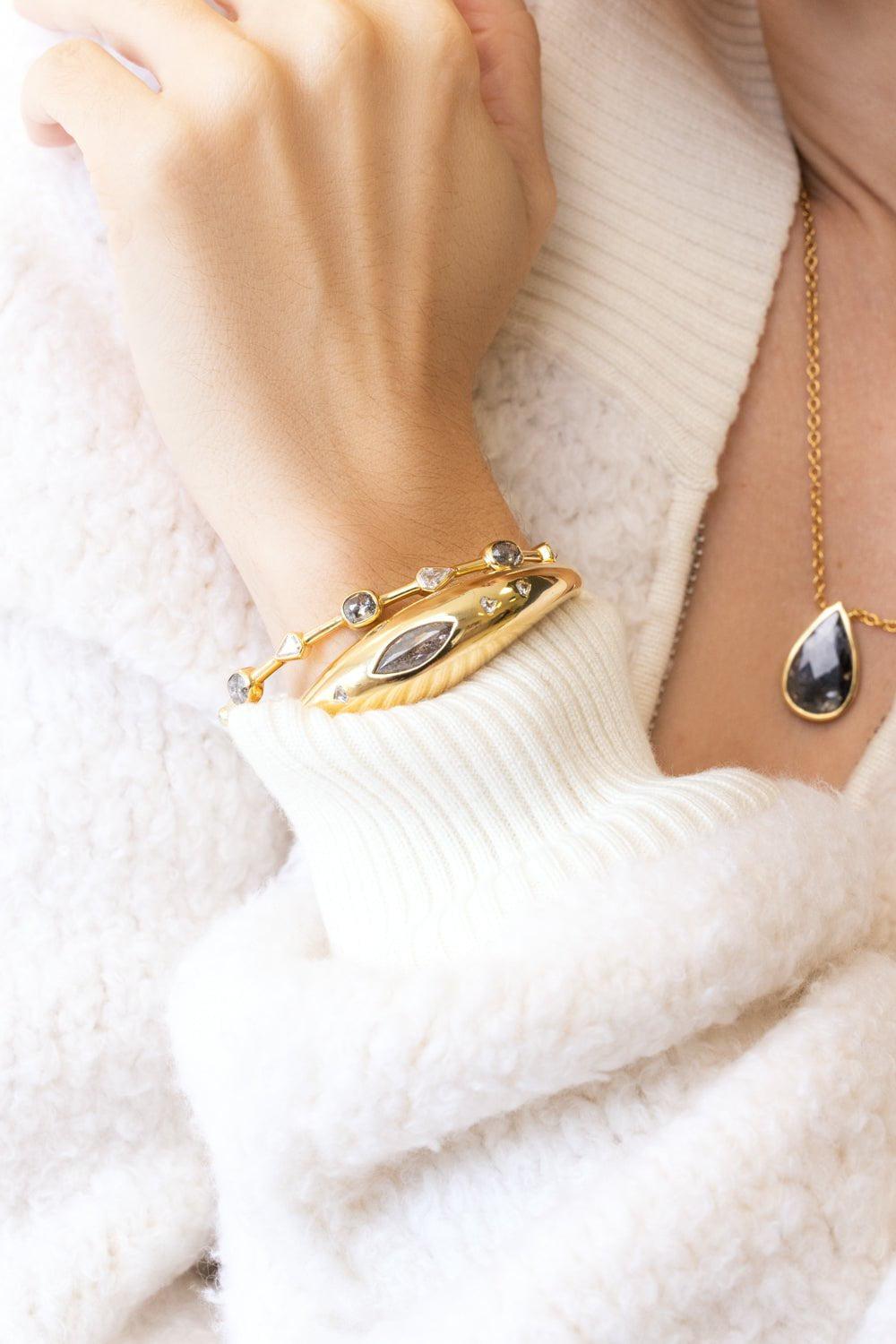 WITH LOVE-The Stacker Cuff-YELLOW GOLD