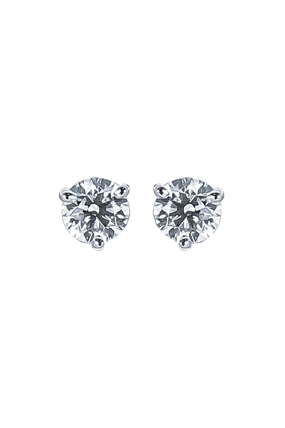 Diamond Round Solitaire Stud Earrings - 1.2ct-WHITE GOLD-JEWELRYFINE JEWELEARRING-WITH LOVE