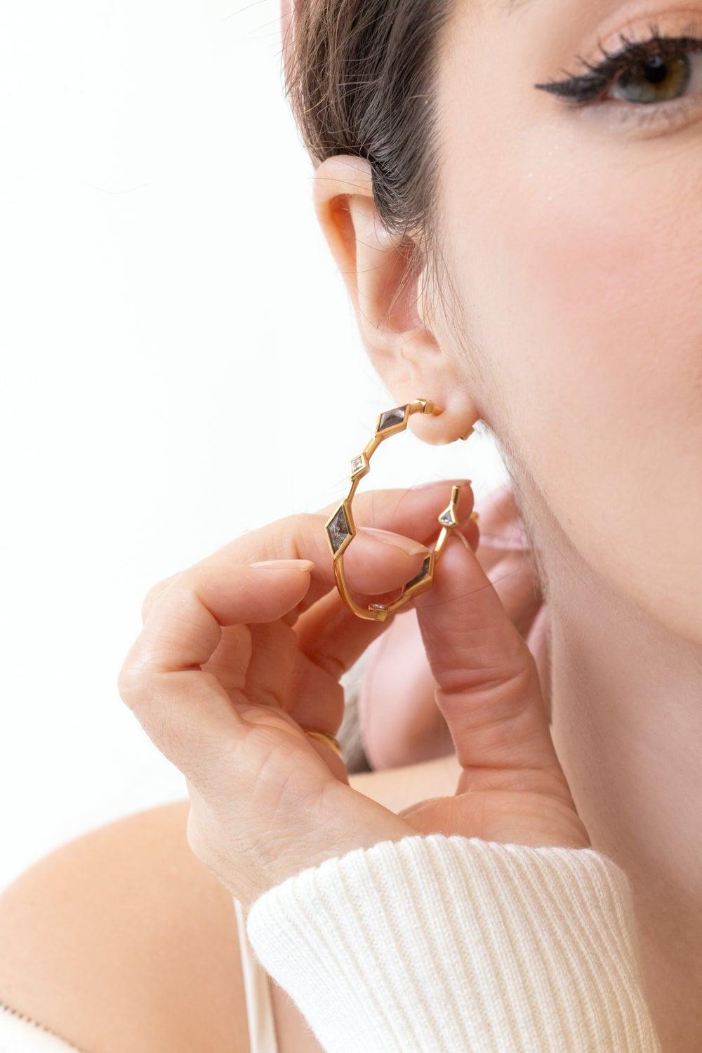 WITH LOVE-The Medium Hoop-YELLOW GOLD