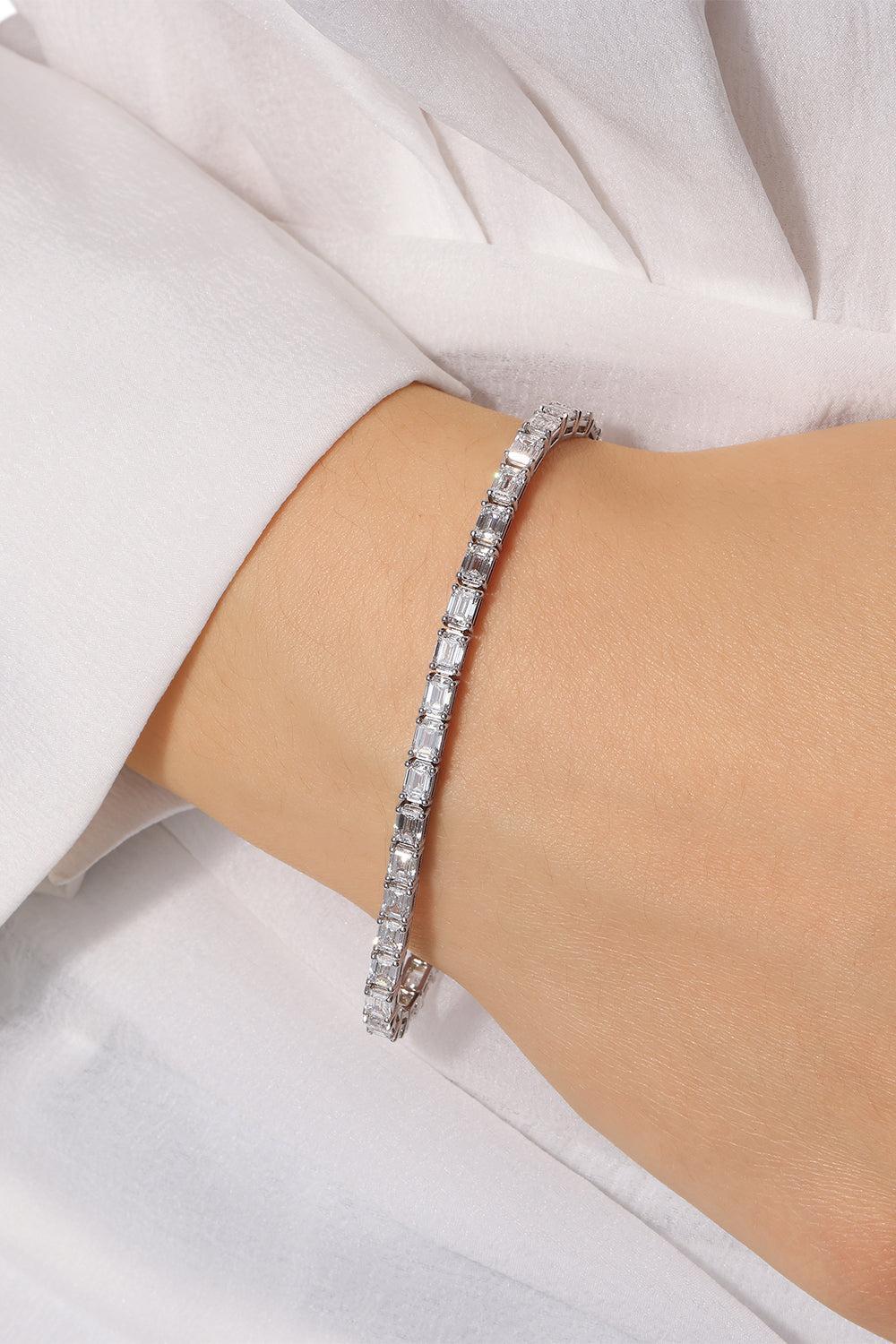 Lab-Grown Diamond East West Tennis Bracelet - 8ct - White Gold-WHITE GOLD-7-JEWELRYFINE JEWELBRACELET O-WITH LOVE TRAVEL