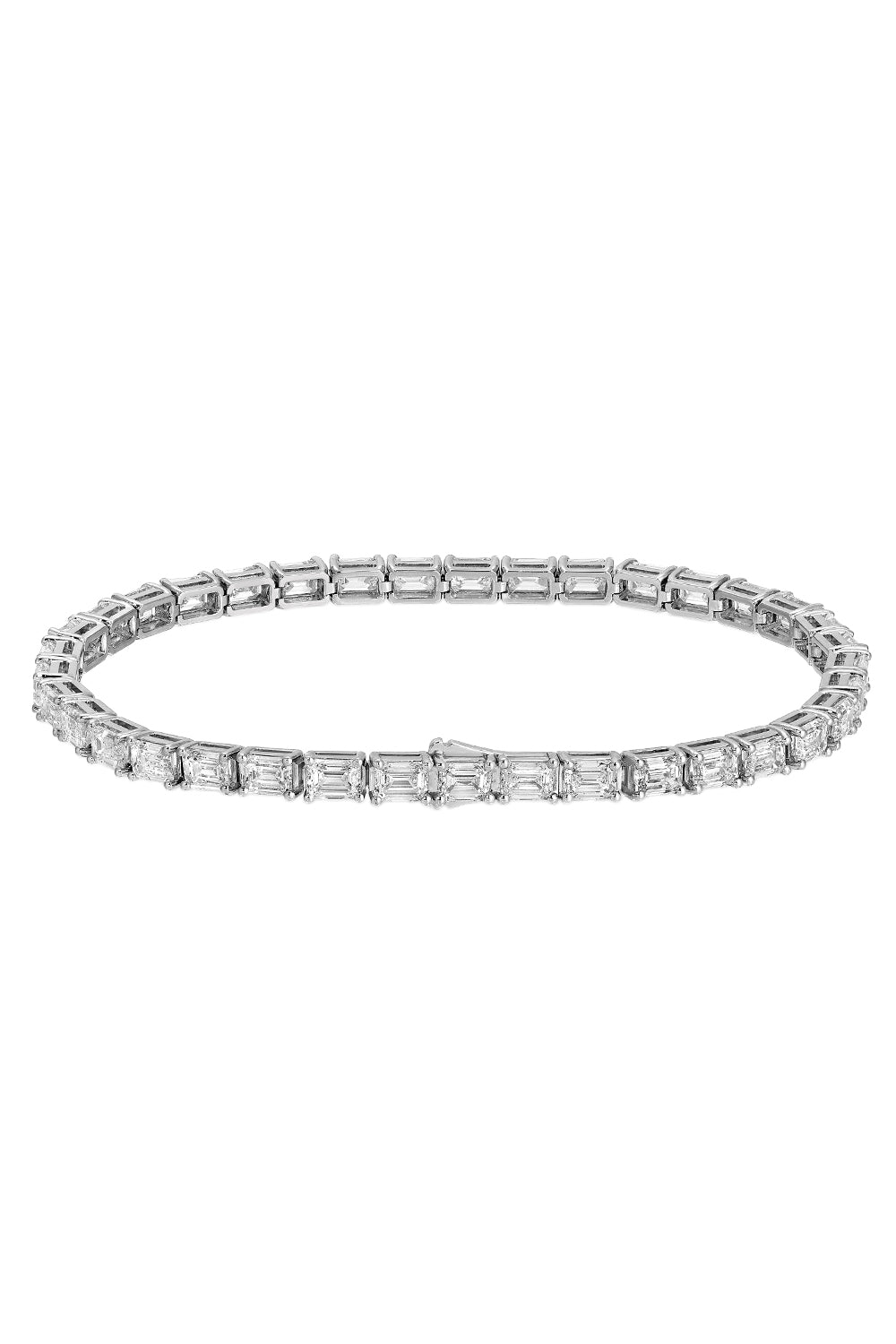 Lab-Grown Diamond East West Tennis Bracelet - 8ct - White Gold-WHITE GOLD-7-JEWELRYFINE JEWELBRACELET O-WITH LOVE TRAVEL