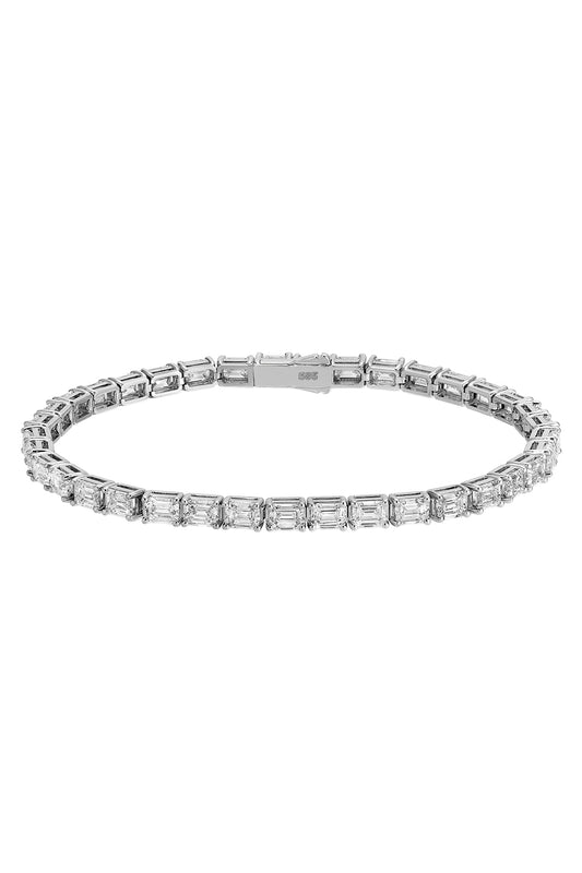 Lab-Grown Diamond East West Tennis Bracelet - 8ct - White Gold-WHITE GOLD-7-JEWELRYFINE JEWELBRACELET O-WITH LOVE TRAVEL