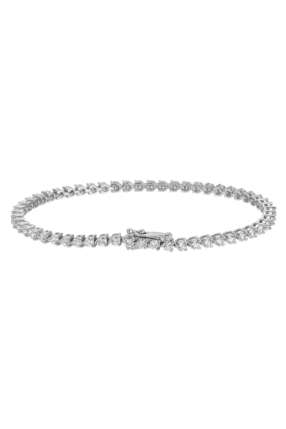 Lab Grown Diamond Petite Prong Tennis Bracelet - 2ct - White Gold-WHITE GOLD-7-JEWELRYFINE JEWELBRACELET O-WITH LOVE TRAVEL
