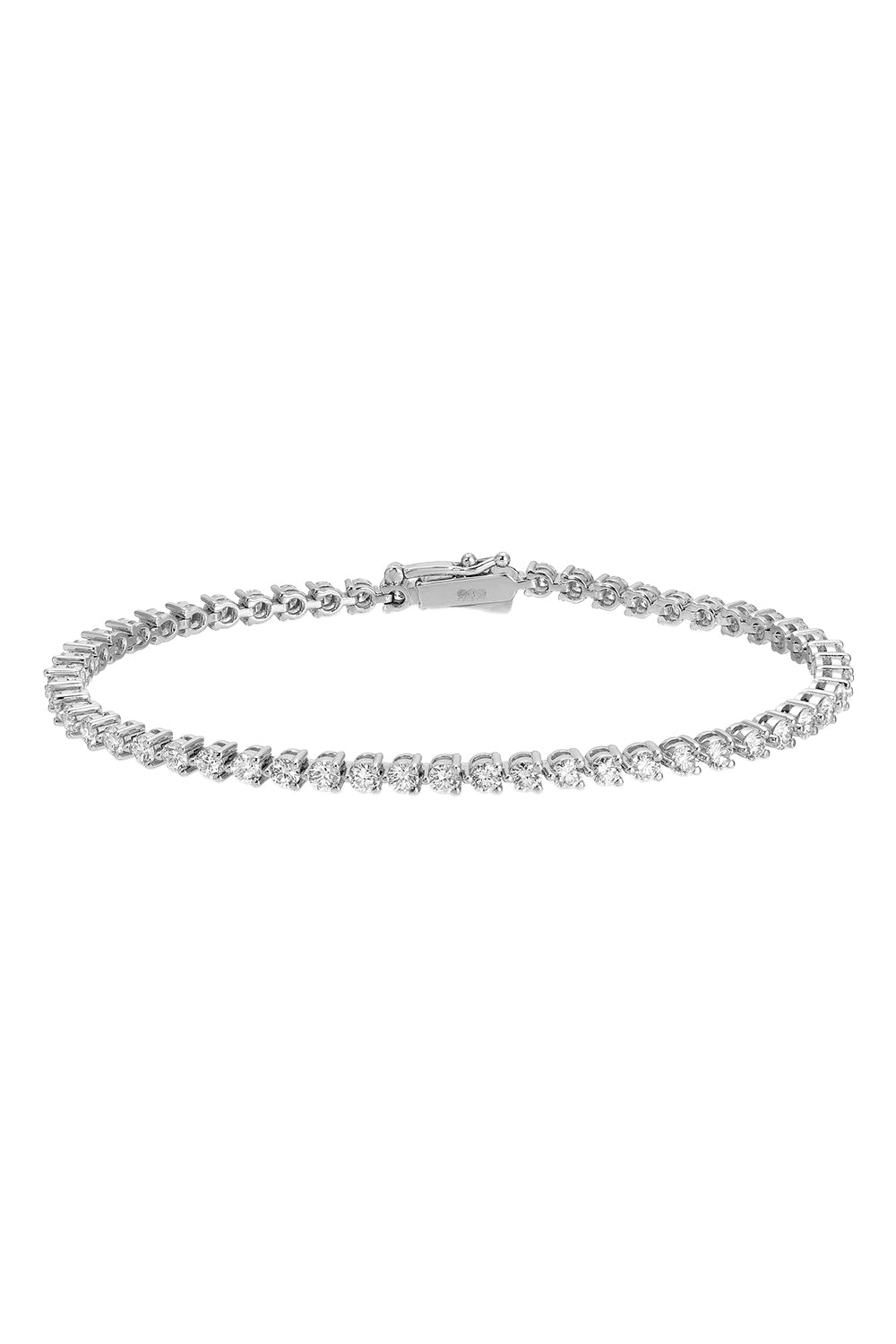 Lab Grown Diamond Petite Prong Tennis Bracelet - 2ct - White Gold-WHITE GOLD-7-JEWELRYFINE JEWELBRACELET O-WITH LOVE TRAVEL