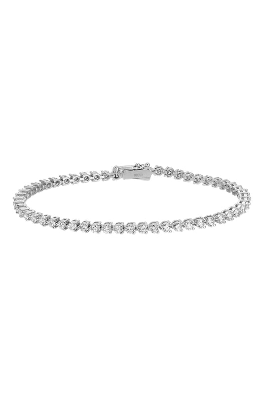 Lab Grown Diamond Petite Prong Tennis Bracelet - 2ct - White Gold-WHITE GOLD-7-JEWELRYFINE JEWELBRACELET O-WITH LOVE TRAVEL