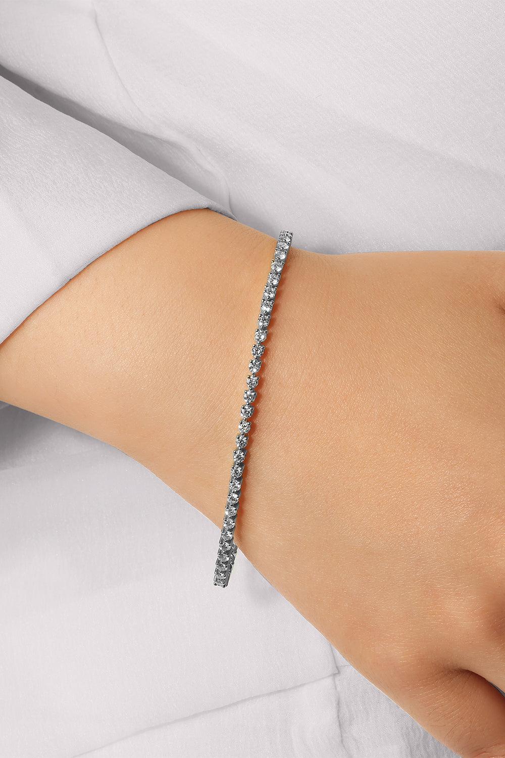 Lab-Grown Diamond Tennis Bracelet - 8ct - White Gold-WHITE GOLD-7-JEWELRYFINE JEWELBRACELET O-WITH LOVE TRAVEL