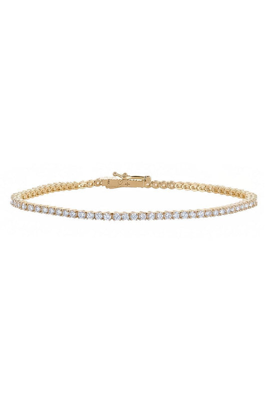 Lab-Grown Diamond Tennis Bracelet - 2ct - Yellow Gold-YELLOW GOLD-6.5-JEWELRYFINE JEWELBRACELET O-WITH LOVE TRAVEL