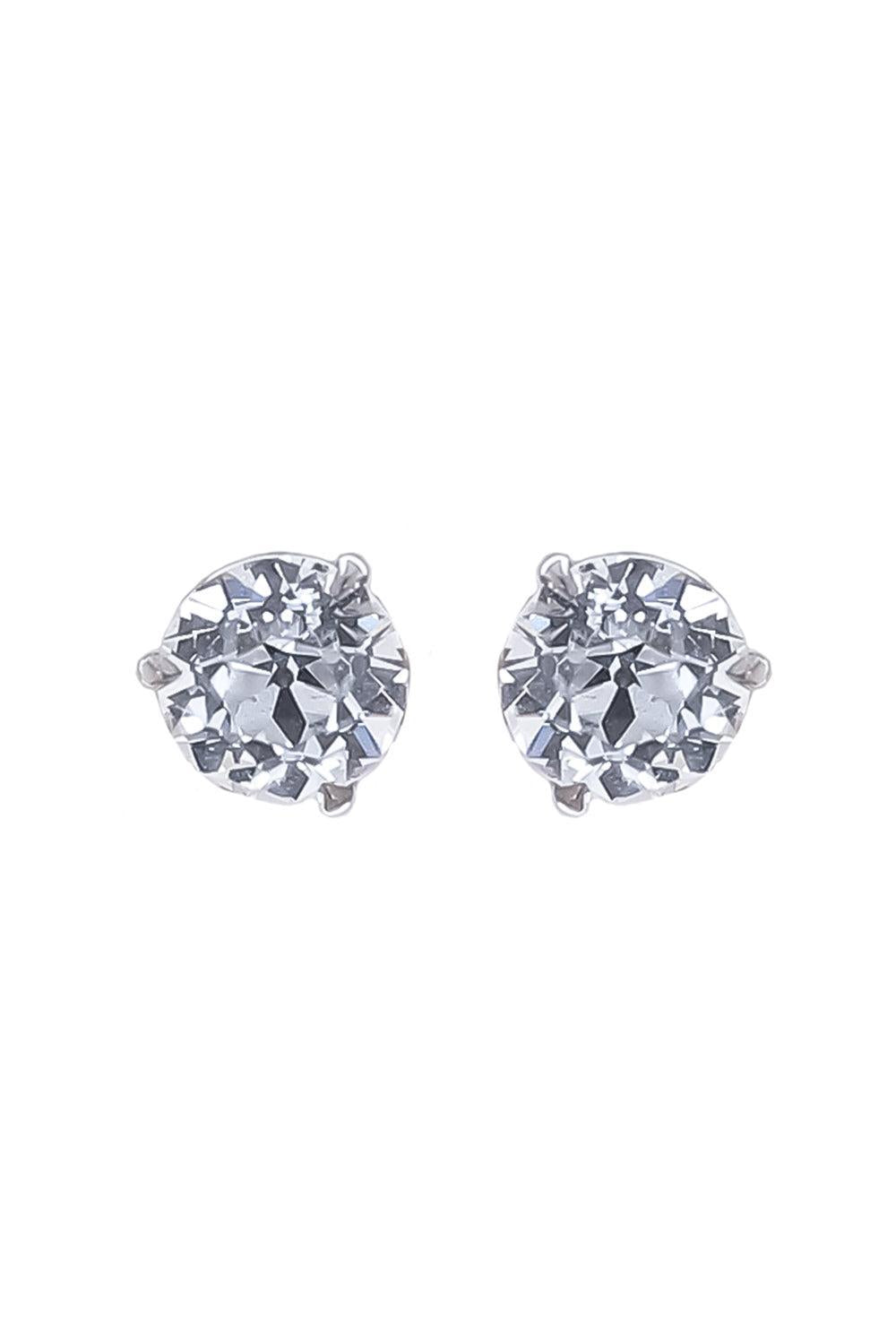 Lab-Grown Diamond Martini Prong Stud Earrings - 3ct - White Gold-WHITE GOLD-JEWELRYFINE JEWELEARRING-WITH LOVE TRAVEL