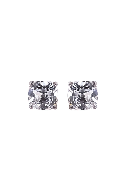 Lab-Grown Diamond Old Mine Prong Stud Earrings - 3ct - White Gold-WHITE GOLD-JEWELRYFINE JEWELEARRING-WITH LOVE TRAVEL