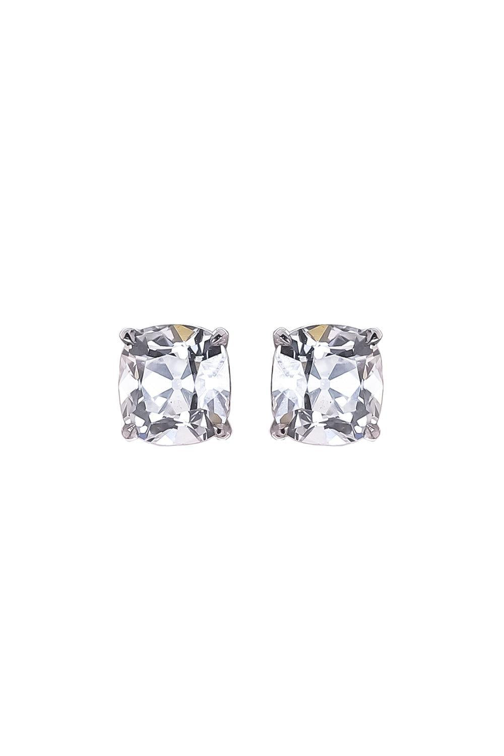Lab-Grown Diamond Old Mine Prong Stud Earrings - 4ct - White Gold-WHITE GOLD-JEWELRYFINE JEWELEARRING-WITH LOVE TRAVEL