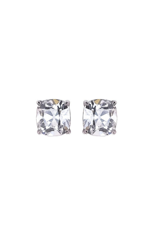 Lab-Grown Diamond Old Mine Prong Stud Earrings - 4ct - White Gold-WHITE GOLD-JEWELRYFINE JEWELEARRING-WITH LOVE TRAVEL