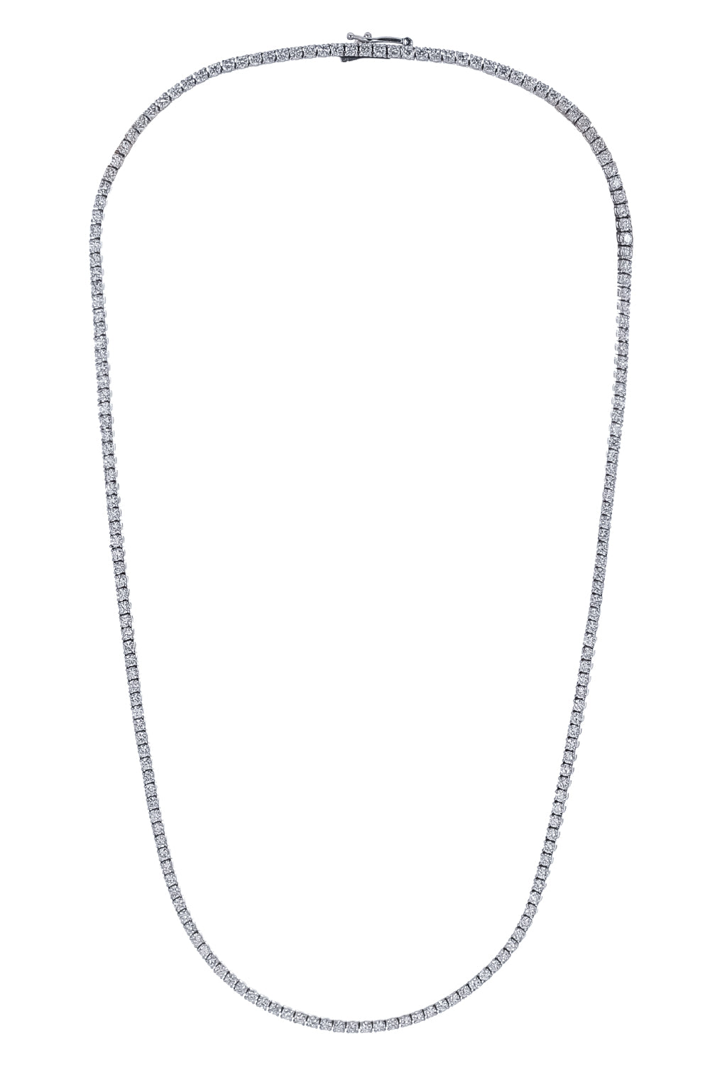 Lab-Grown Diamond Tennis Necklace - 5ct - White-WHITE GOLD-16-JEWELRYFINE JEWELNECKLACE O-WITH LOVE TRAVEL