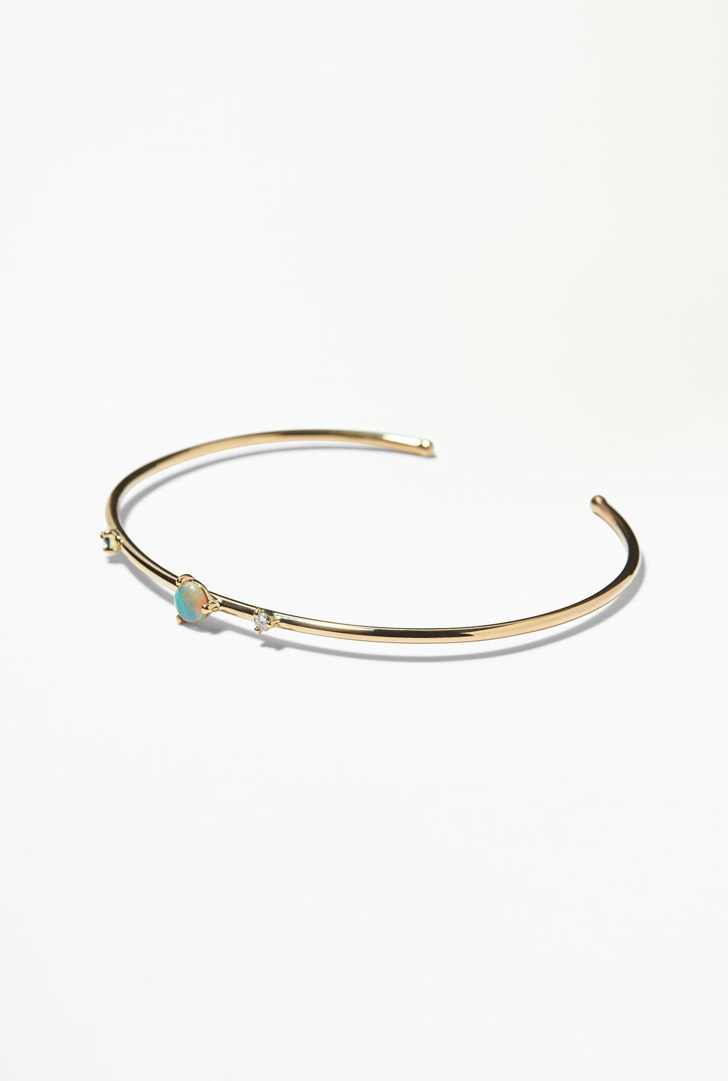 WWAKE-Three Stone Opal Cuff-YELLOW GOLD