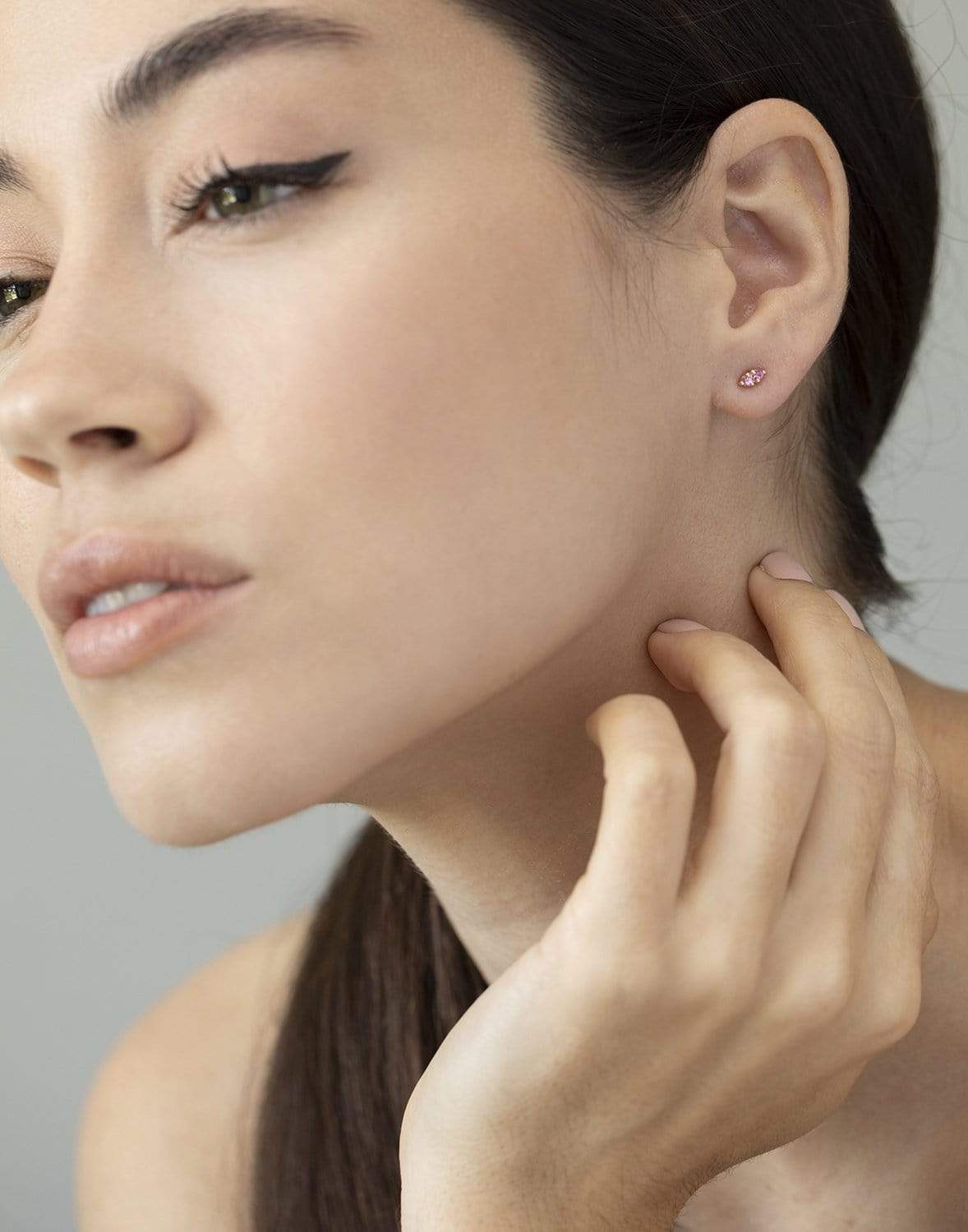 WWAKE-Blush Two-Step Earrings-YELLOW GOLD