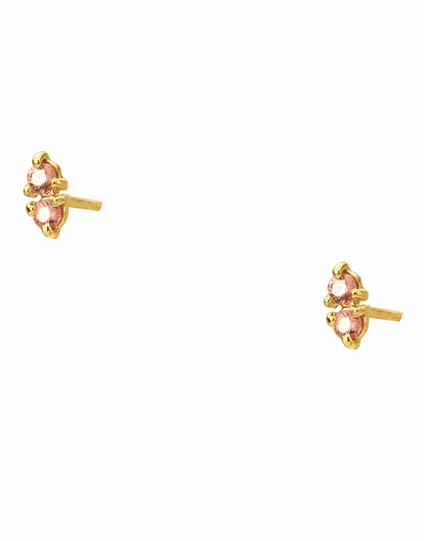 WWAKE-Blush Two-Step Earrings-YELLOW GOLD