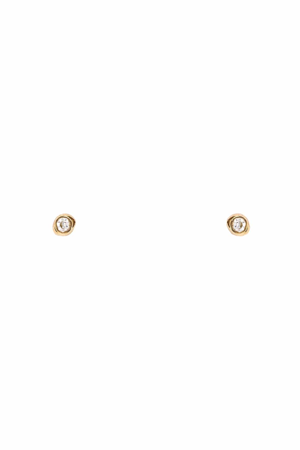 WWAKE-Diamond Nugget Earrings-YELLOW GOLD