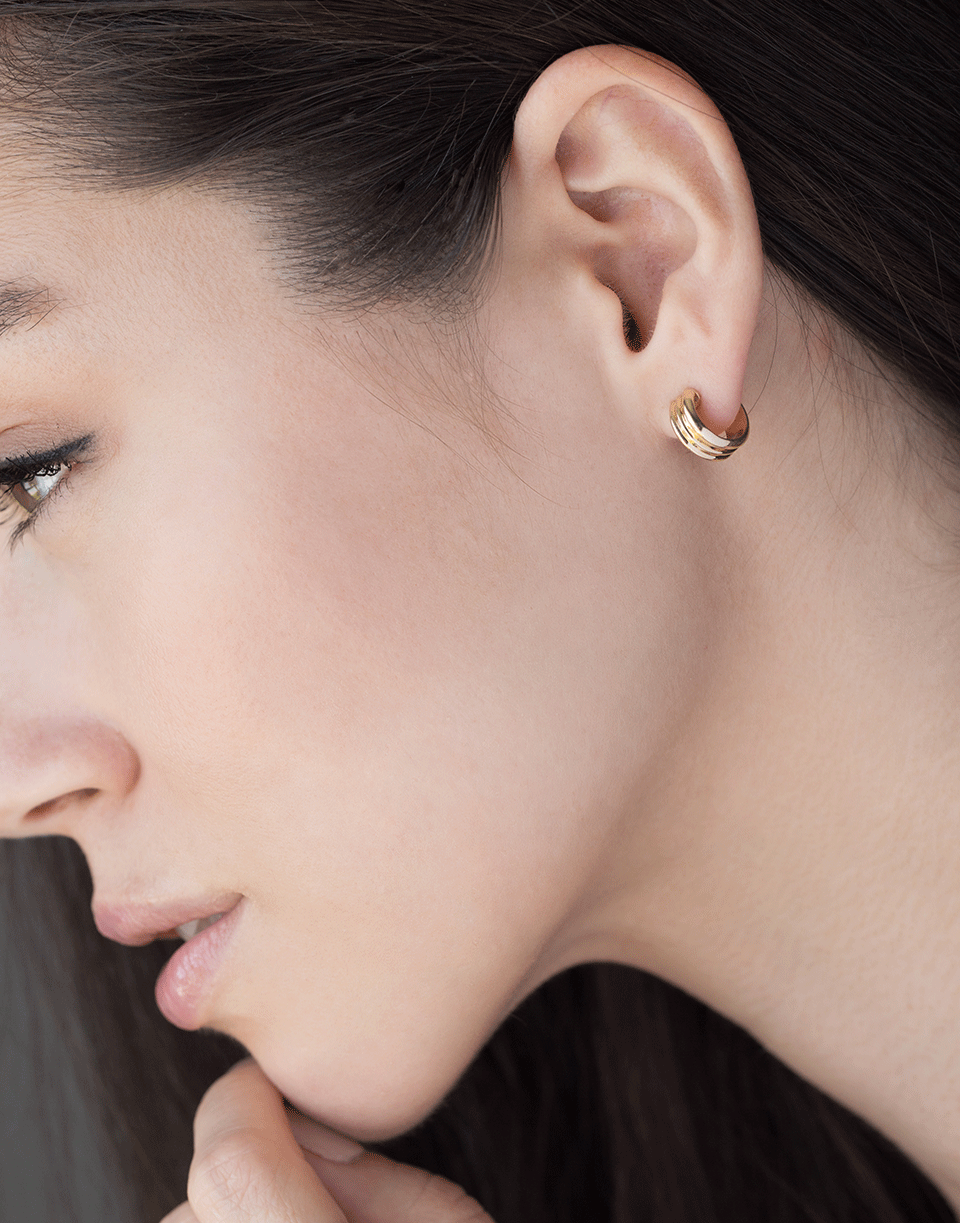 WWAKE-Wide Ripple Hoop Earrings-YELLOW GOLD