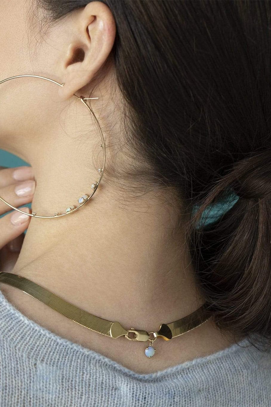 WWAKE-Large Rhodes Necklace-YELLOW GOLD