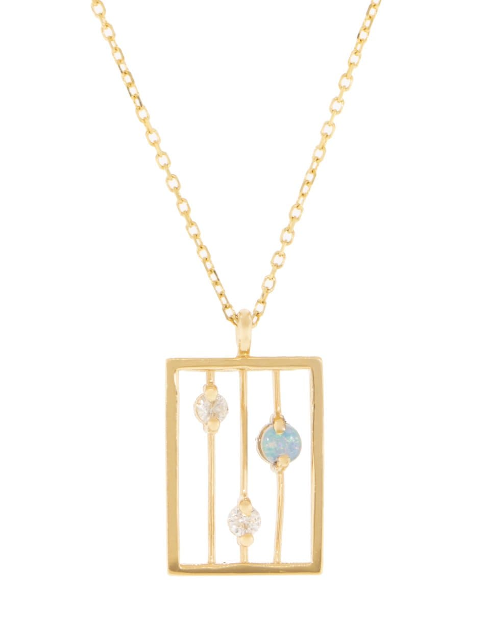 WWAKE-Opal Drift Necklace-YELLOW GOLD