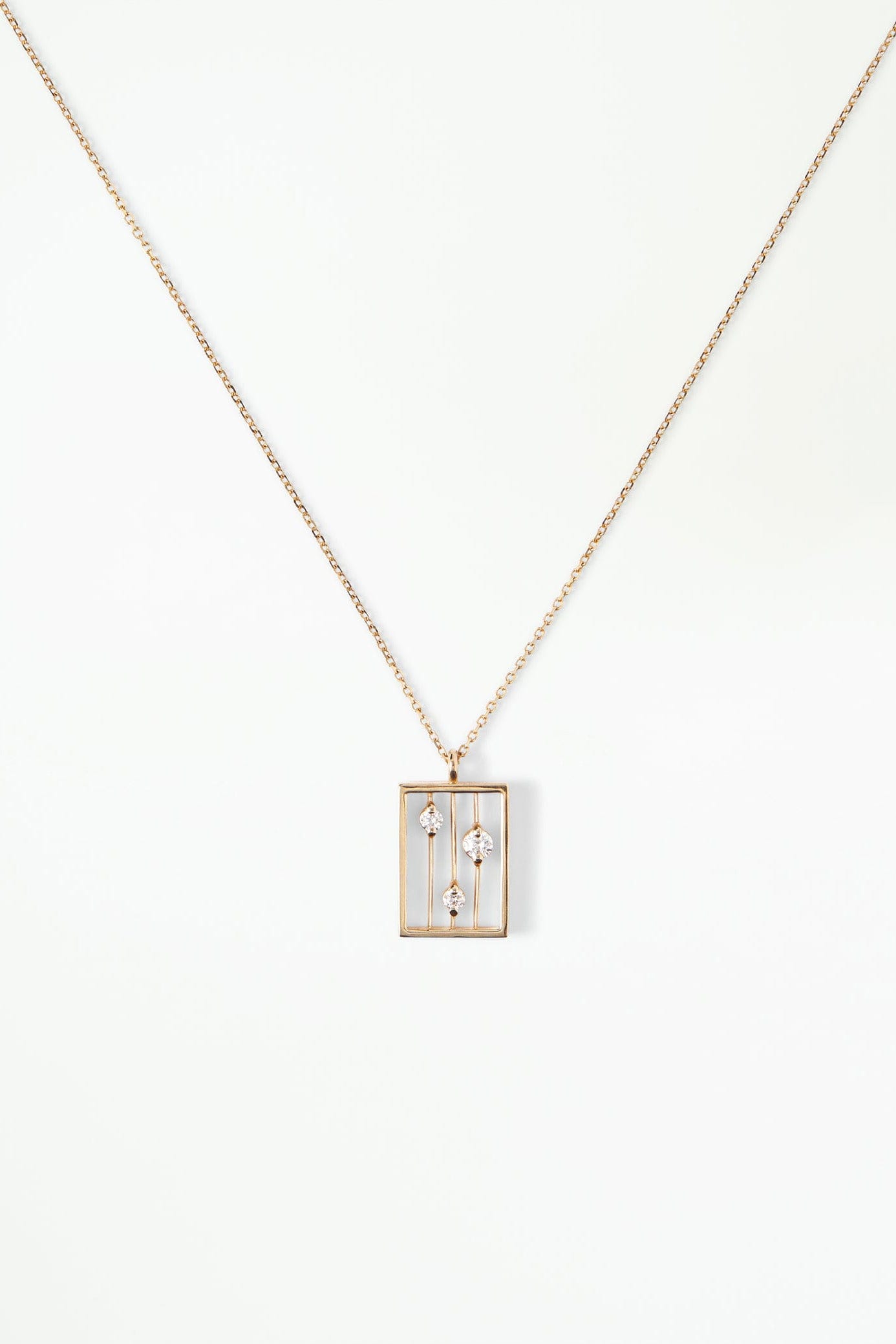 WWAKE-Pave Diamond Drift Necklace-YELLOW GOLD