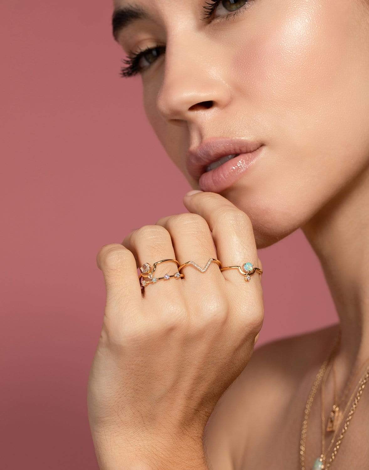 WWAKE-Four Step Ring-YELLOW GOLD