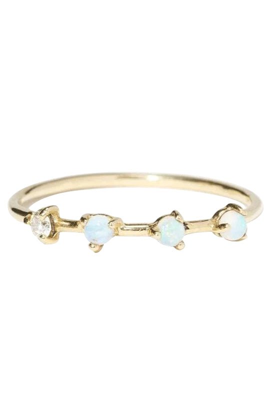 WWAKE-Four Step Ring-YELLOW GOLD