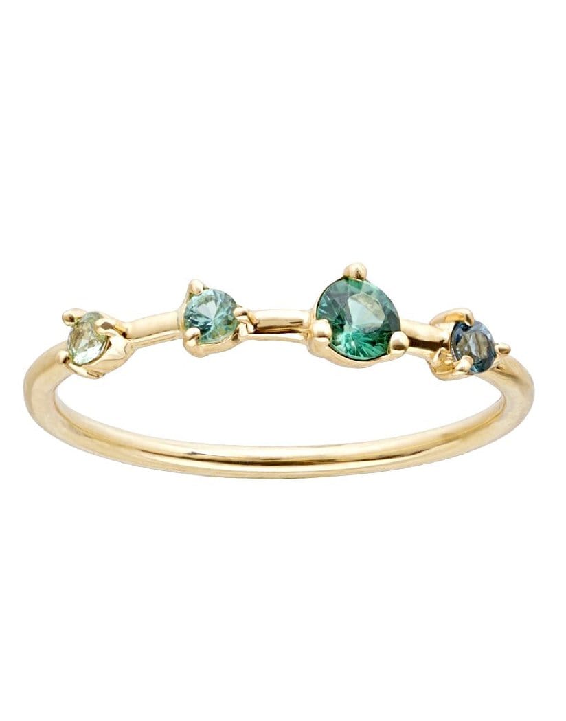 WWAKE-Botany Large Four-Step Gradient Ring-YELLOW GOLD