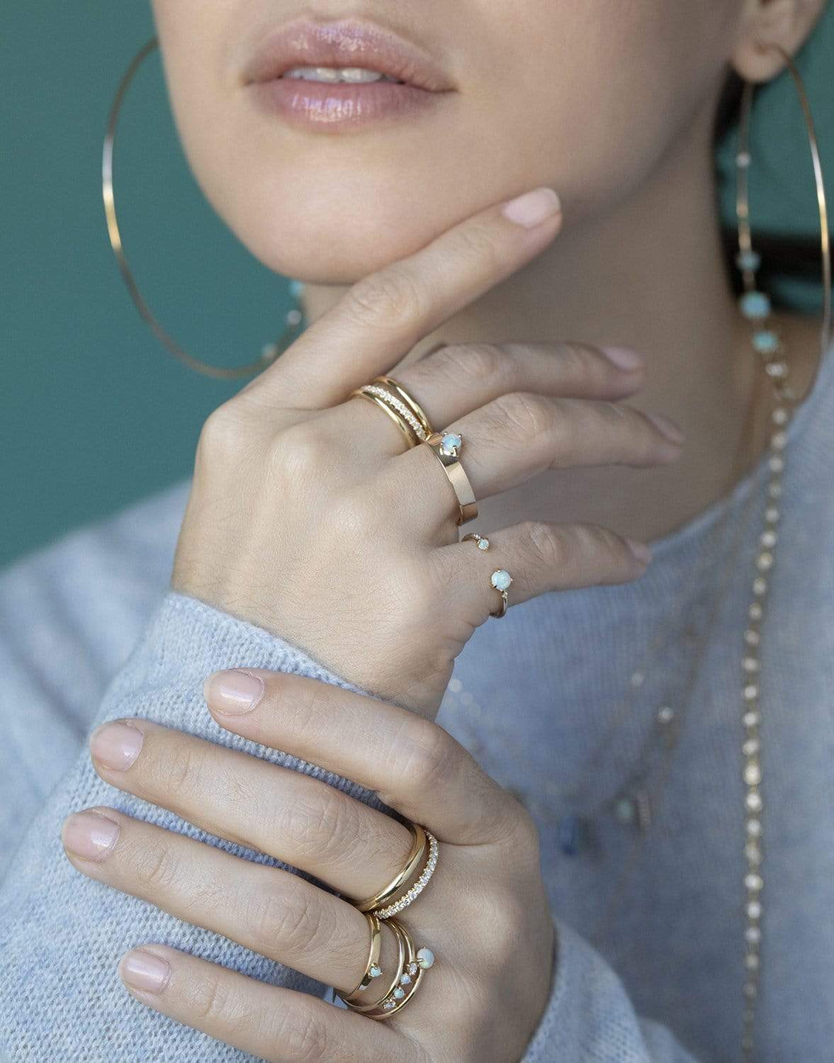 WWAKE-Opal Monolith Ring-YELLOW GOLD